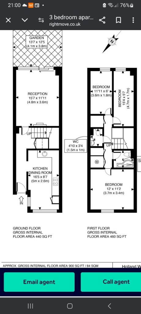 3 Bed House / Maisonette Holland Walk (N19)